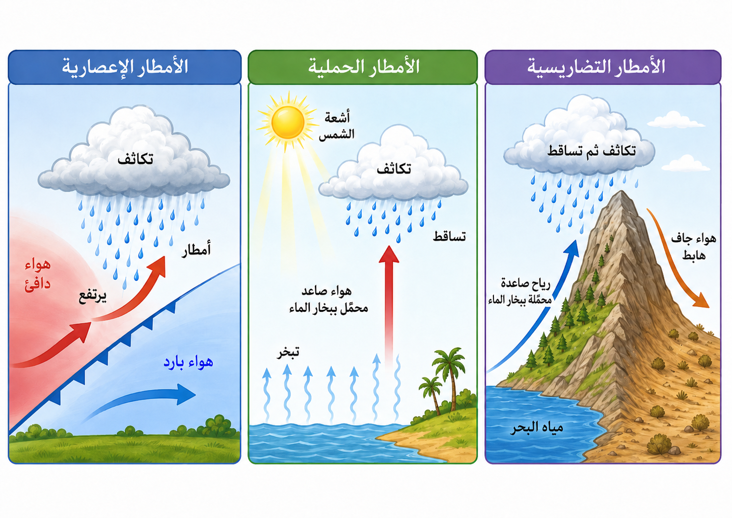 أنواع الأمطار أنواع الأمطار