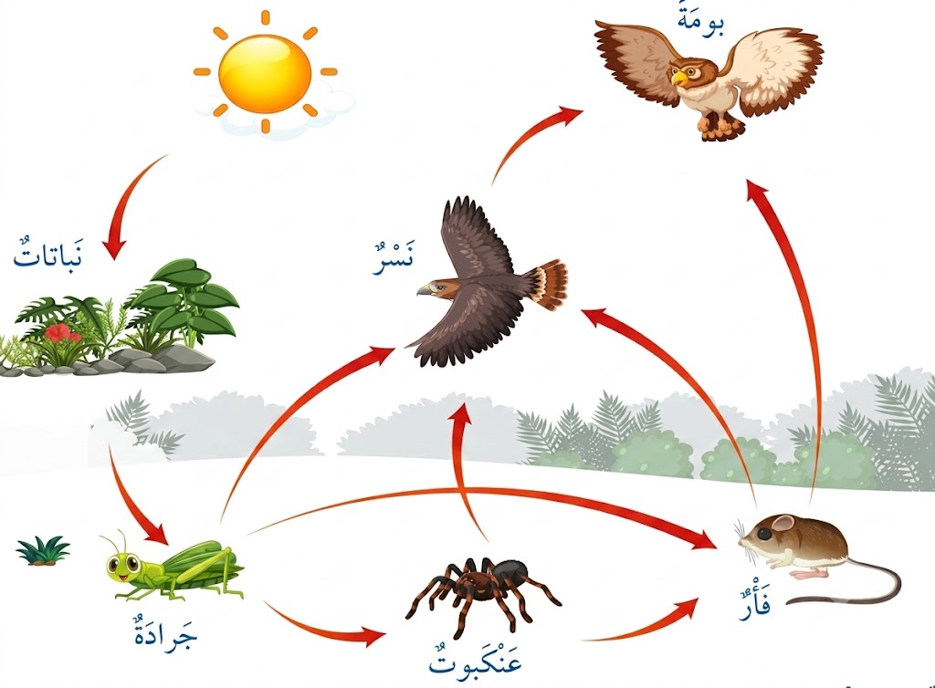 شبكة غذائية على اليابسة