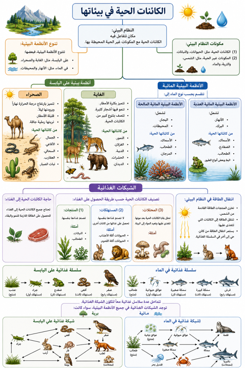 الكائنات الحية في بيئاتها